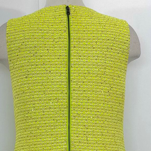 Alice + Olivia Clyde Sequin-Embellished Mini Dress Boucle-Tweed Neon 8 - Picture 7 of 10
